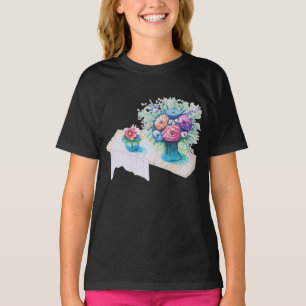 花束カラフル鮮やかと。 Tシャツ