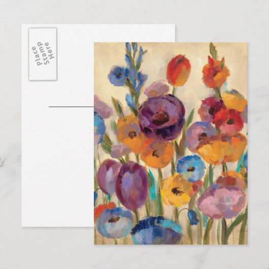 花束カラフル ポストカード (正面/裏面)