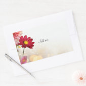 花束テンプレート 長方形シール (封筒)