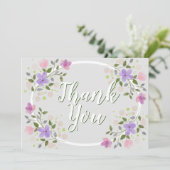 花束デザイン結婚感謝 サンキューカード (スタンド正面)
