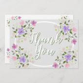 花束デザイン結婚感謝 サンキューカード (正面/裏面)