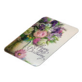 花束ハッピーバースデー磁石 マグネット (左側)