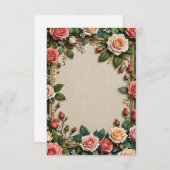 花束バラ結婚の花 招待状 (正面/裏面)