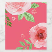 花束バラ ワインラベル (シングルラベル)