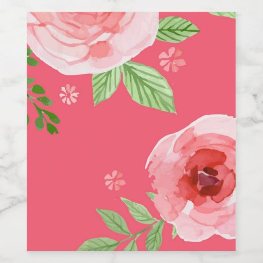 花束バラ ワインラベル (シングルラベル)