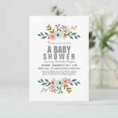 花束ベビーシャワー 招待状 (スタンド正面)