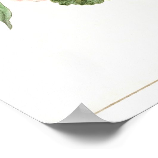 花束ヴィンテージイラストレーション ポスター (角)