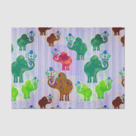 花束付きゾウ 薄葉紙