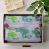 花束付きゾウ 薄葉紙 (ギフト)