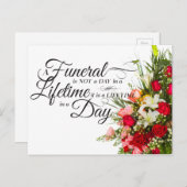 花束台本悔やみや弔慰引用文 ポストカード (正面/裏面)