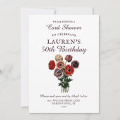 花束式シャワーバイメール50誕生日 招待状 (正面)