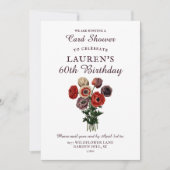 花束式シャワーバイメール60誕生日 招待状 (正面)