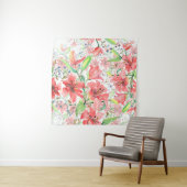 花束植物花と鳥。ワイルド春l タペストリー (インサイチュ(横))