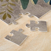 花束牡丹ラベンダーの素朴花 ジグソーパズル (側面)