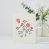 花束繊細なフローラ配置 ポストカード (スタンド正面)