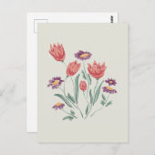 花束繊細なフローラ配置 ポストカード (正面/裏面)