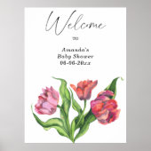 花束花ウェルカムベビーシャワーパーティー ポスター (正面)