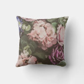 花束花、ヴィンテージフィルター、美しい背景 クッション (裏面)