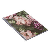 花束花、ヴィンテージフィルター、美しい背景 ノートブック (右側)