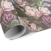 花束花、ヴィンテージフィルター、美しい背景 ラッピングペーパー (ロールコーナー)