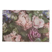 花束花、ヴィンテージフィルター、美しい背景 枕カバー (裏面)