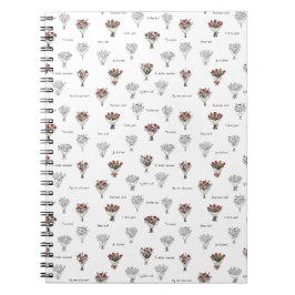 花束螺旋状写真ノート ノートブック