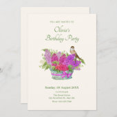 花束誕生日 招待状 (正面/裏面)