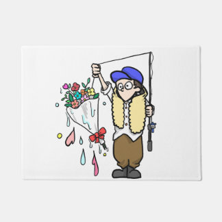 花束釣れた ドアマット