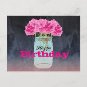 花束魅力的はがき誕生日の挨拶 ポストカード (正面)