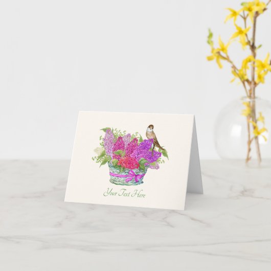 花束鳥 カード (黄色い花)