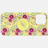 花束 イエロー モノグラム iPhone ケース Case-Mate iPhoneケース (裏面 (横))