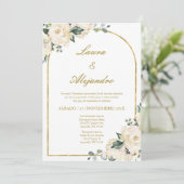 花束 ウェディング 招待状（スペイン語） 招待状 (スタンド正面)