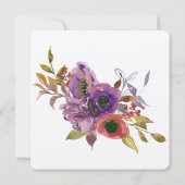 花束 ウェディング 水彩 招待状 (裏面)