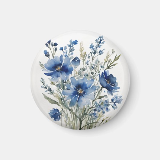 花束 エレガントな 水彩画 マグネット (正面)