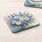 花束 エレガント 水彩 コースター (左側)