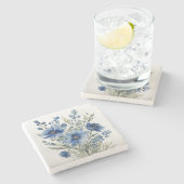 花束 エレガント 水彩 ストーンコースター (横)