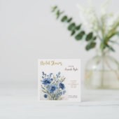 花束 エレガント 水彩 結婚前お披露目パーティー エンクロージャーカード (スタンド正面)
