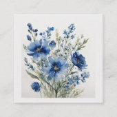 花束 エレガント 水彩 結婚前お披露目パーティー エンクロージャーカード (裏面)