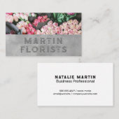 花束 |エンボススタイルレタリング 名刺 (正面/裏面)