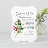 花束 カジュアルな歓迎会 招待状 (スタンド正面)