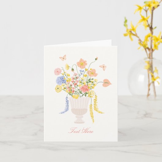 花束 カード (黄色い花)