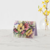 花束 カード (黄色い花)