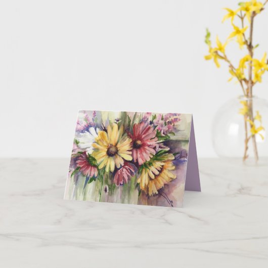 花束 カード (黄色い花)