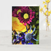 花束、カード カード (黄色い花)