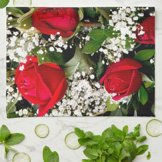 花束 キッチンタオル (折り畳み)