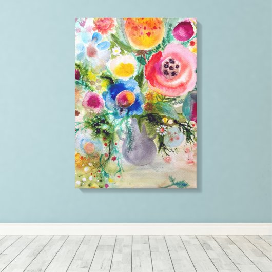 花束 キャンバスプリント (インサイチュ (ウッドフロア))