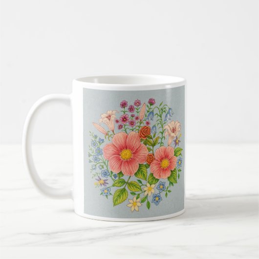 花束 コーヒーマグカップ (左)