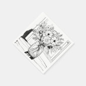 花束 スタンダードカクテルナプキン (角)
