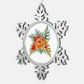 花束 スノーフレークピューターオーナメント (右)