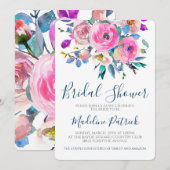花束 ブライダルシャワー 招待状 (正面/裏面)